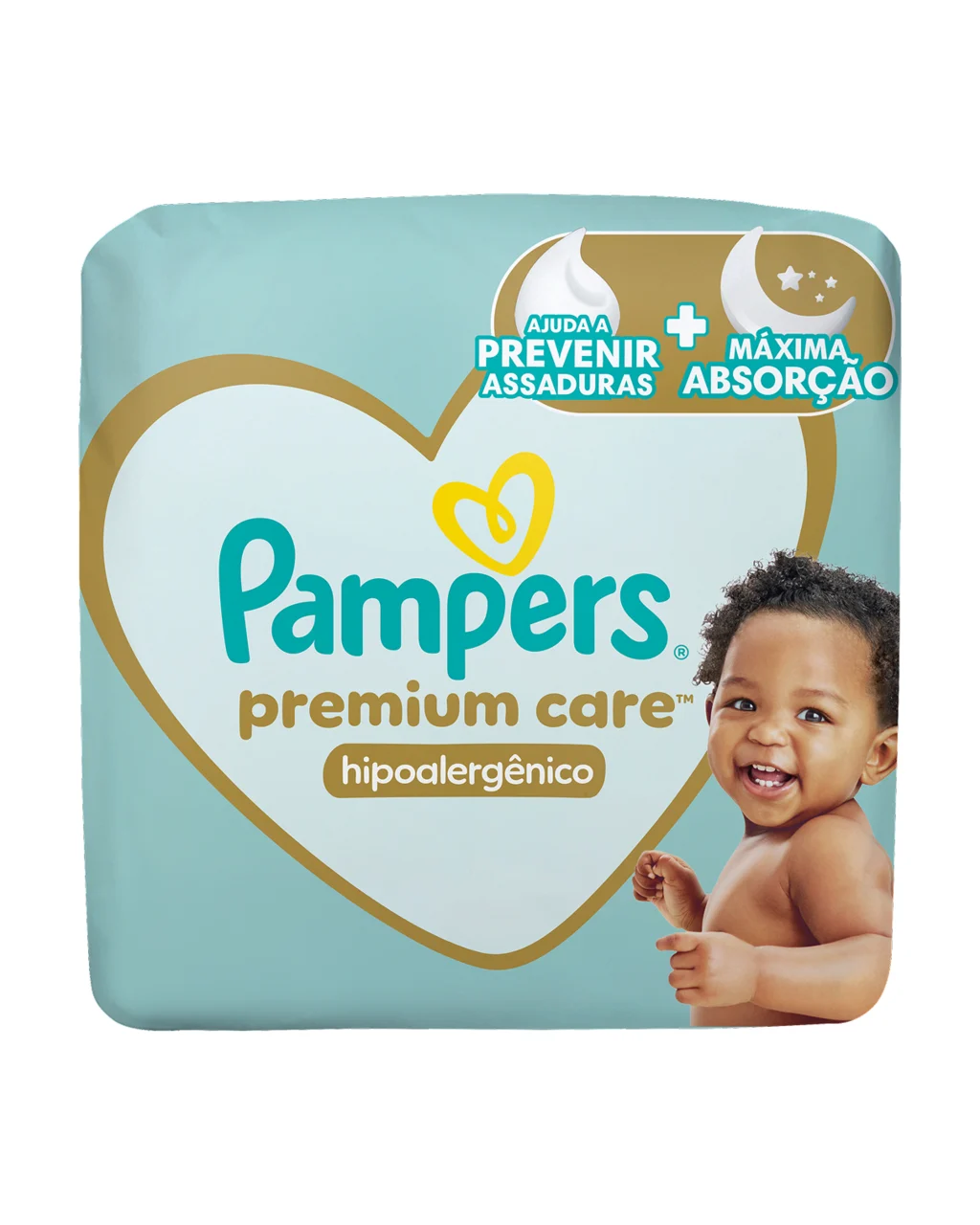 Embalagem de Pampers Premium Care, foto da marca
